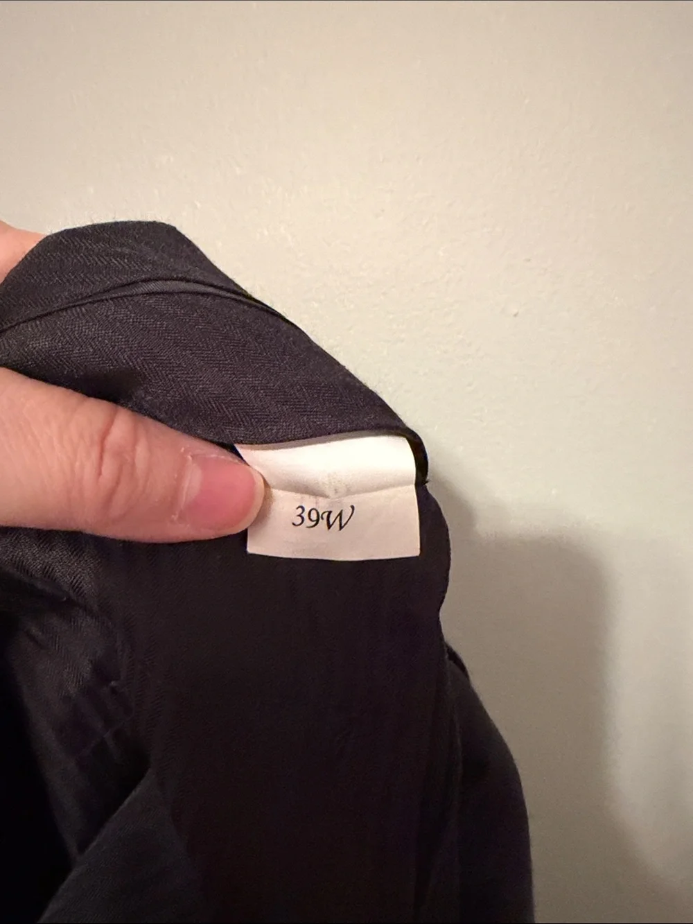 Men's Black Pinstripe Three-Button Suit Jacket